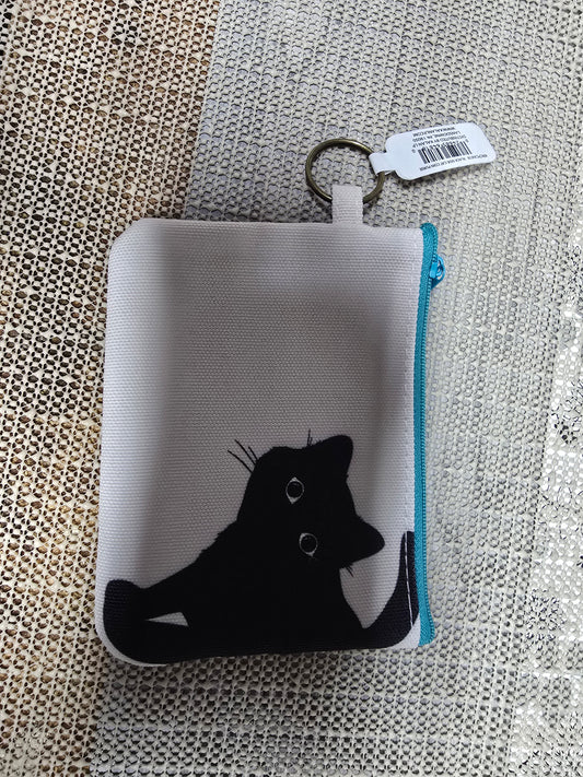 Canvas cat coin purse